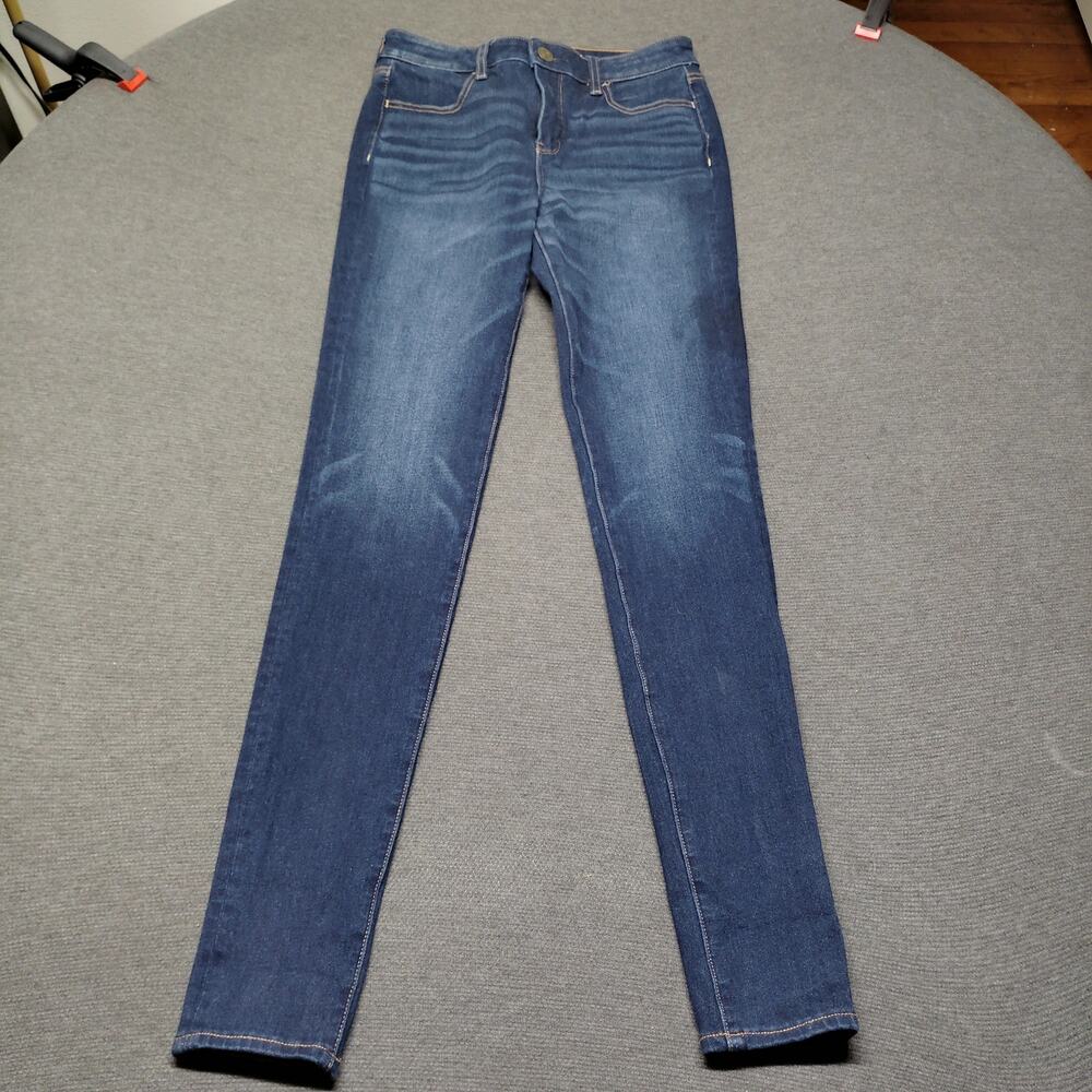 American Eagle Super High Rise Jeggings Blue Size 6 XLong